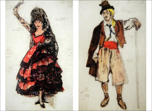 Бизе Кармен эскиз костюма