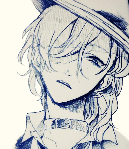 Чуя Накахара аниме скетч