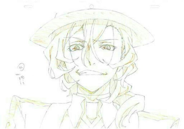 Чуя Накахара Великий из бродячих псов карандашом