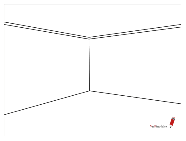 Угол комнаты рисунок