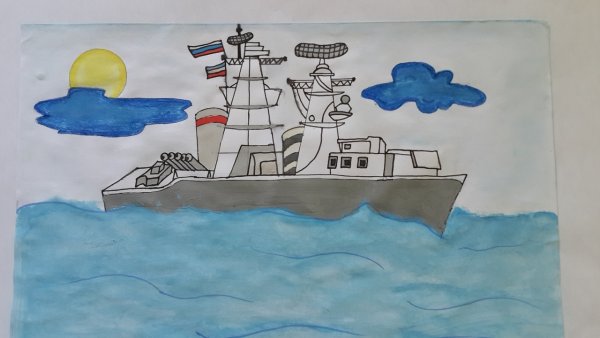Рисование по теме день ВМФ
