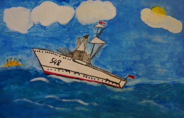 Детские рисунки моряков