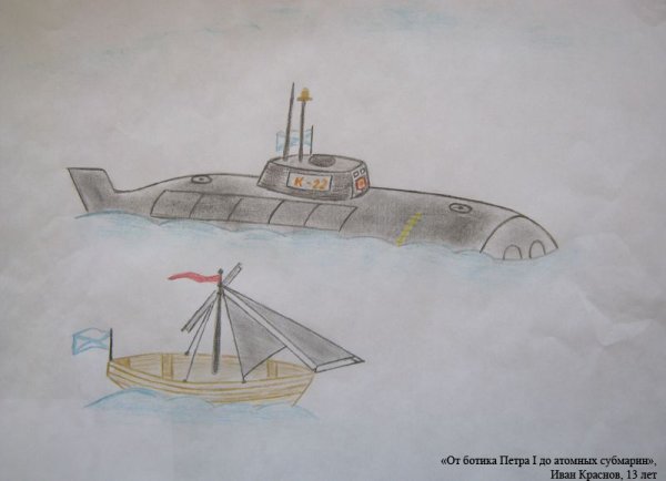 Детские рисунки военных кораблей