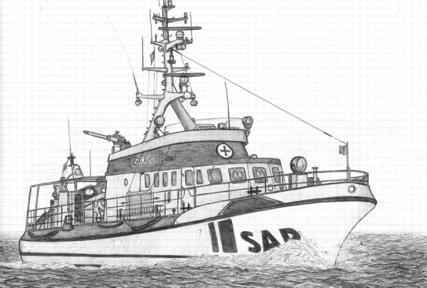 Эскиз военного корабля