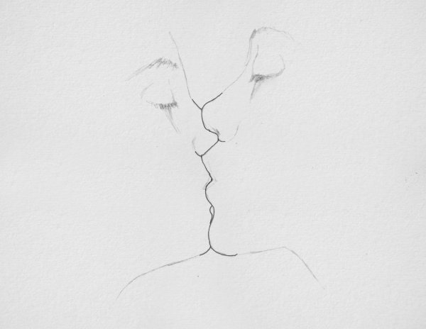 Поцелуй рисунок