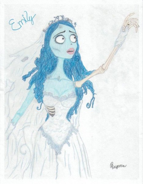 Эмили труп невесты акварель