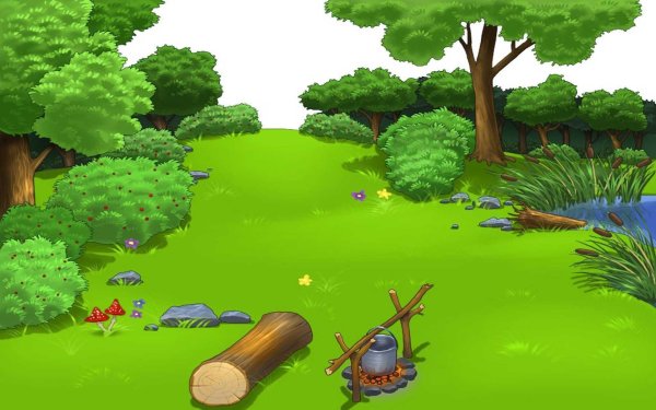 Поляна в лесу для детей