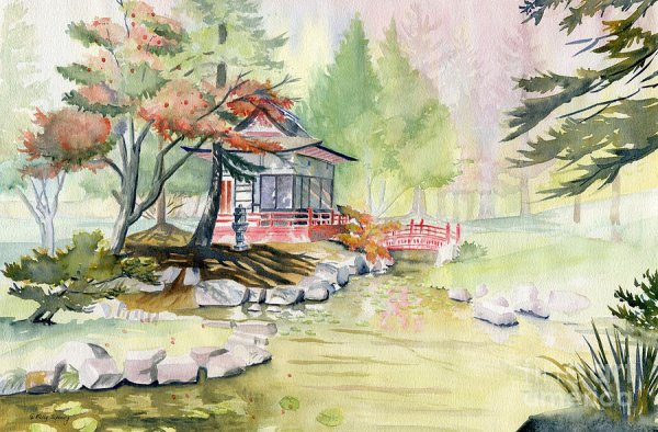 Рисование 4 класс японский сад