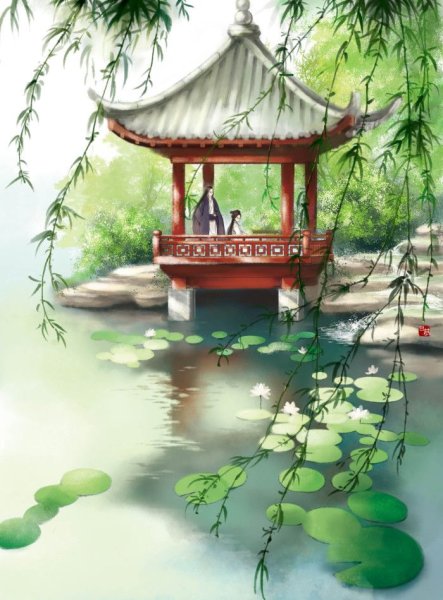 Пейзаж в японском стиле