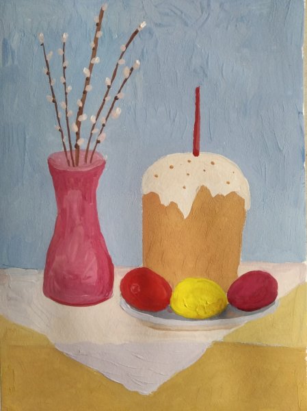 Натюрморт к Пасхе для детей