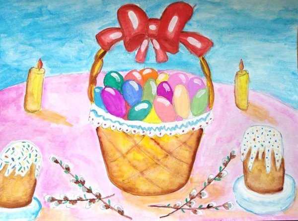 Пасхальный натюрморт детский