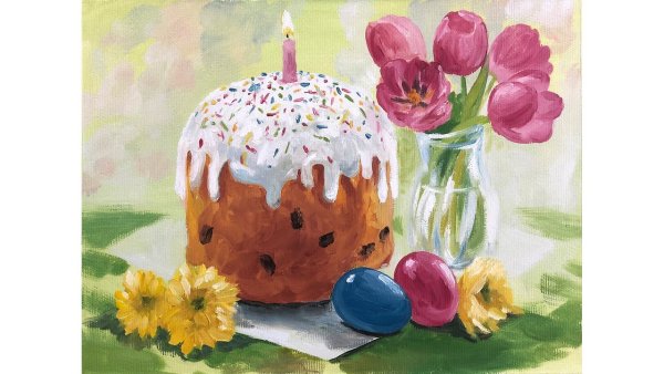 Пасхальный натюрморт маслом