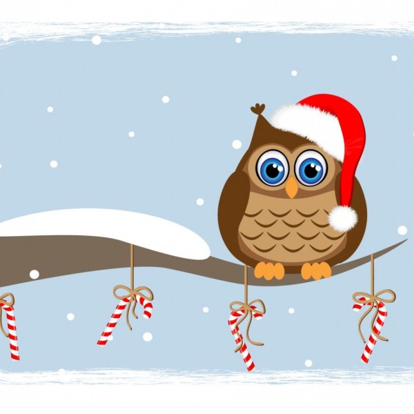 Совы Инги Пальцер новогодние