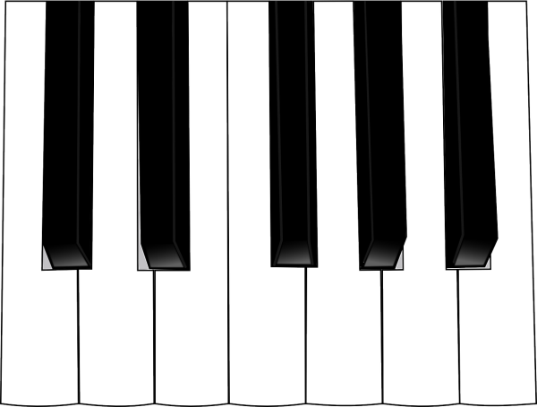 Клавиатура фортепиано 1 и 2 Октава