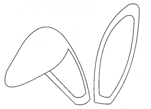 Уши зайца шаблон