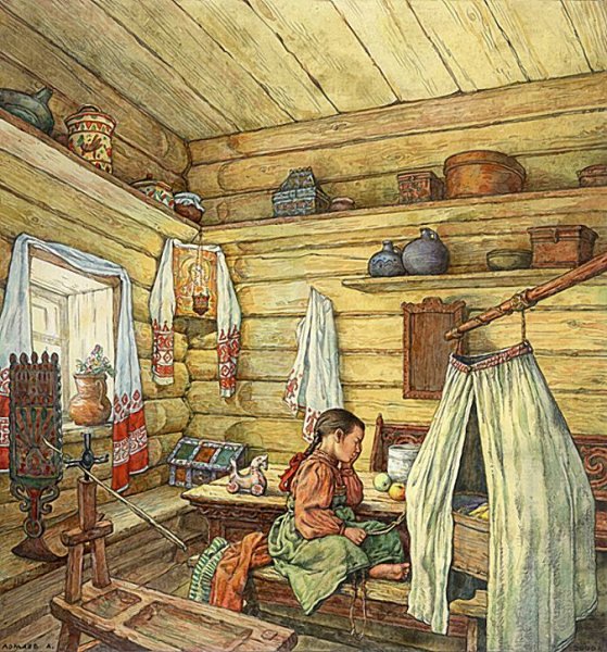 Карл Иванович Кольман интерьер русской избы