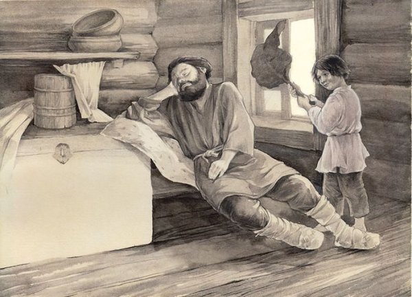 Русская изба внутри