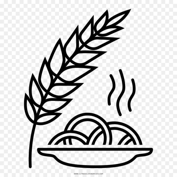 Раскраска колосок пшеницы для детей
