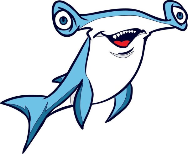 Рыба молот мультяшная