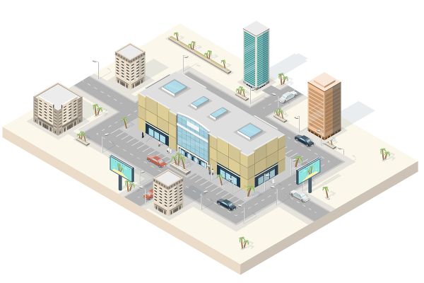 Торговый центр иллюстрация