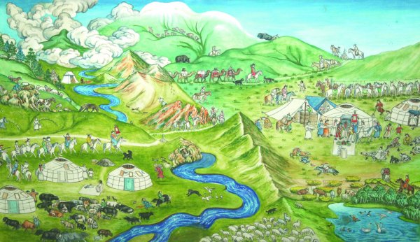 Нарисовать карту местности