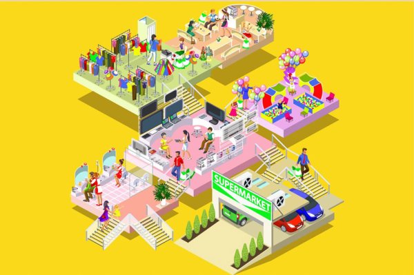 Торговый центр вектор