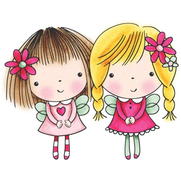 Две девочки мультяшные