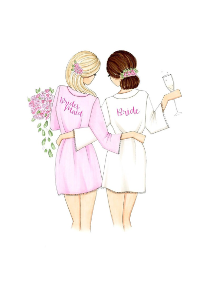 Подруги иллюстрация
