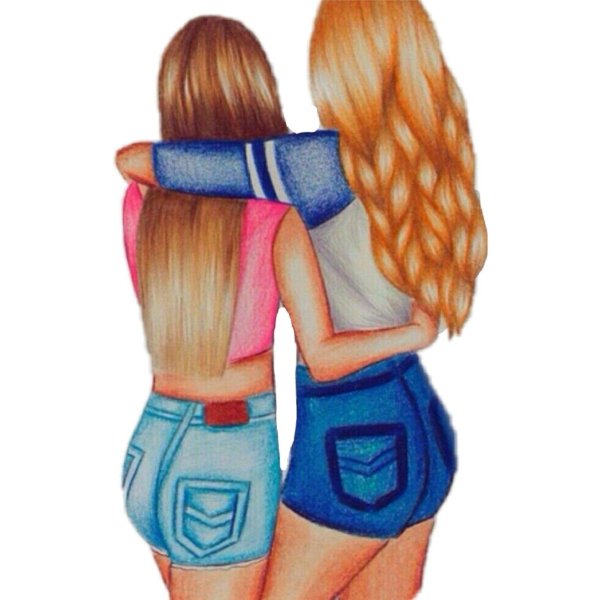 Нарисовать две девочки ЛП