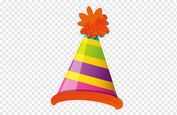 Колпак с днем рождения на прозрачном фоне