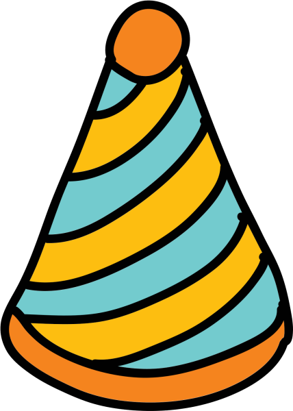 Праздничный колпак нарисованный