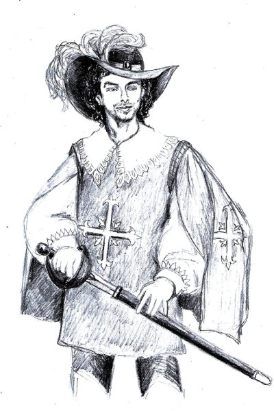 Мушкетер карандашом