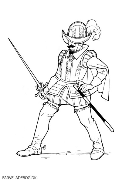 Мушкетеры раскраска для детей