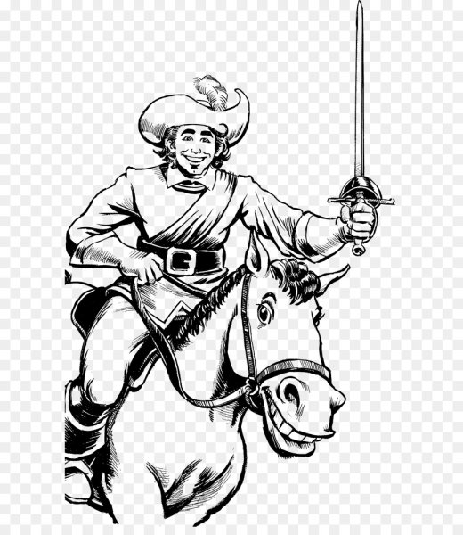 Мушкетер раскраска