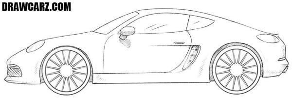 Раскраска Порше 911 сбоку
