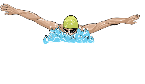 Пловец мультяшный