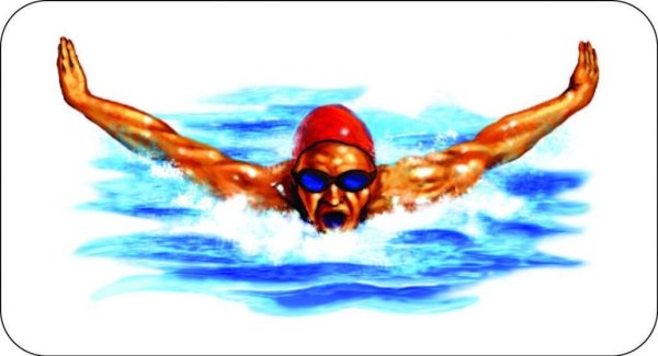 Пловец иллюстрация