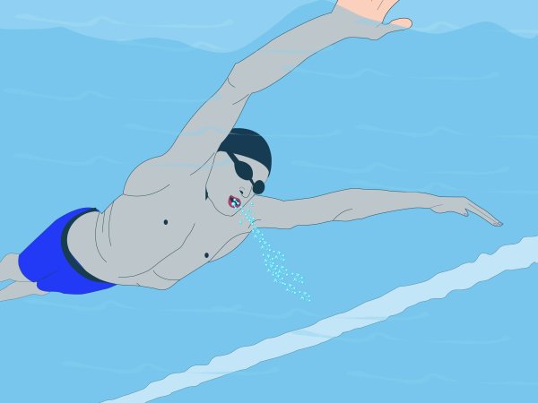 Майкл Фелпс рисунок