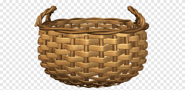 Плетеная корзина без фона