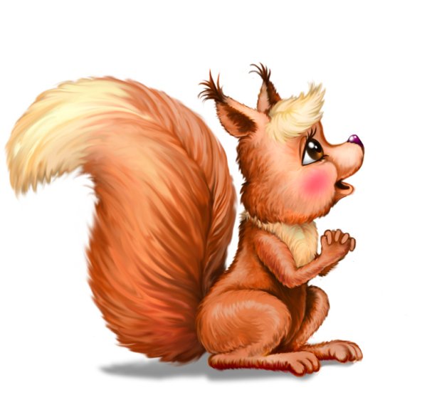 Белочка мультяшная