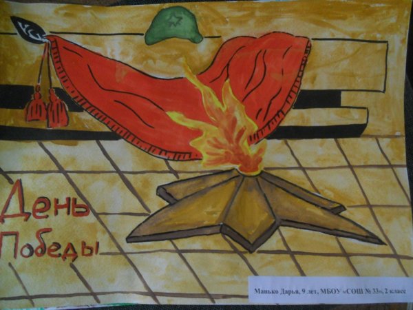 Солдат Победы рисунок