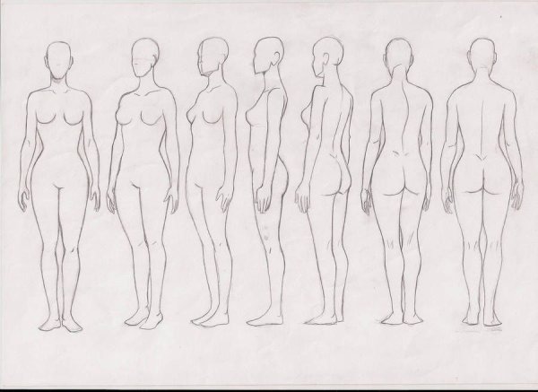 Человек в профиль референс в полный рост