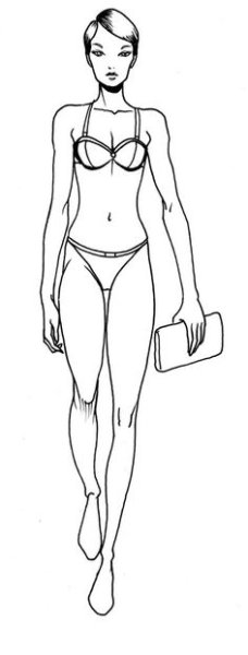 Модель для рисования купальника