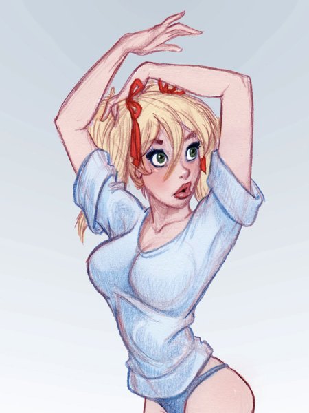 Полуобнаженные рисунки карандашом