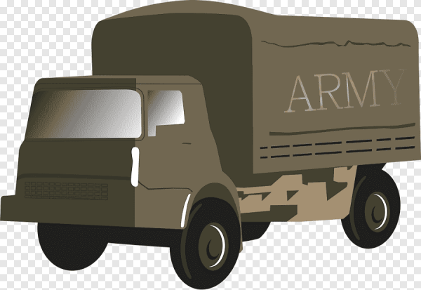 Мультяшный военный грузовик