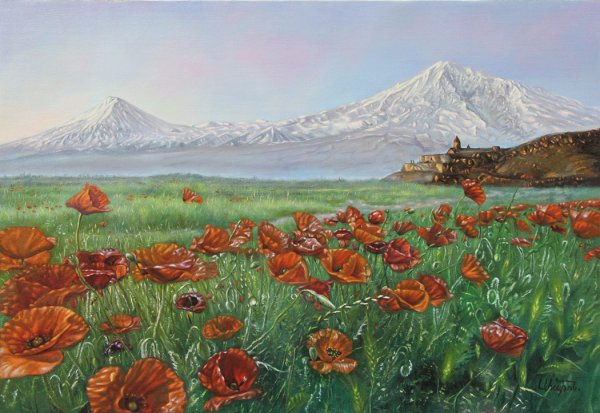 Армения гора Арарат маки