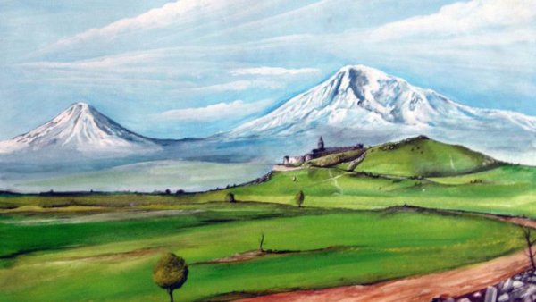 Гора Арарат Армения рисунок