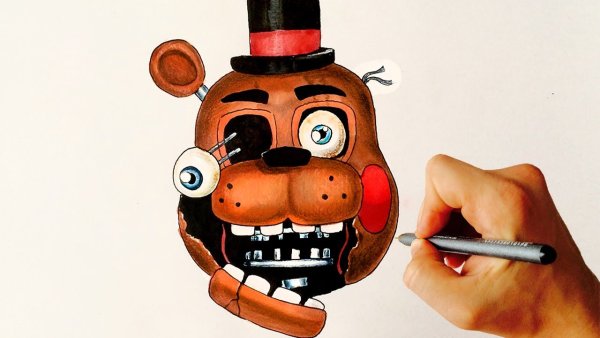 ФНАФ чёрно белые картинки