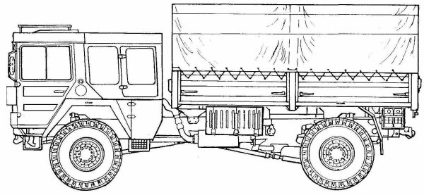 Урал 4320 карандашом
