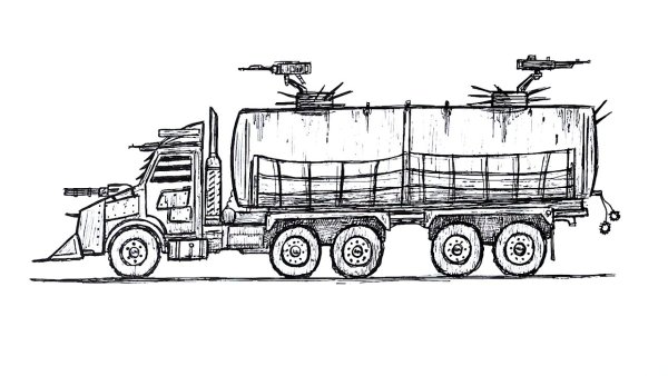 КАМАЗ 54115 нарисовать